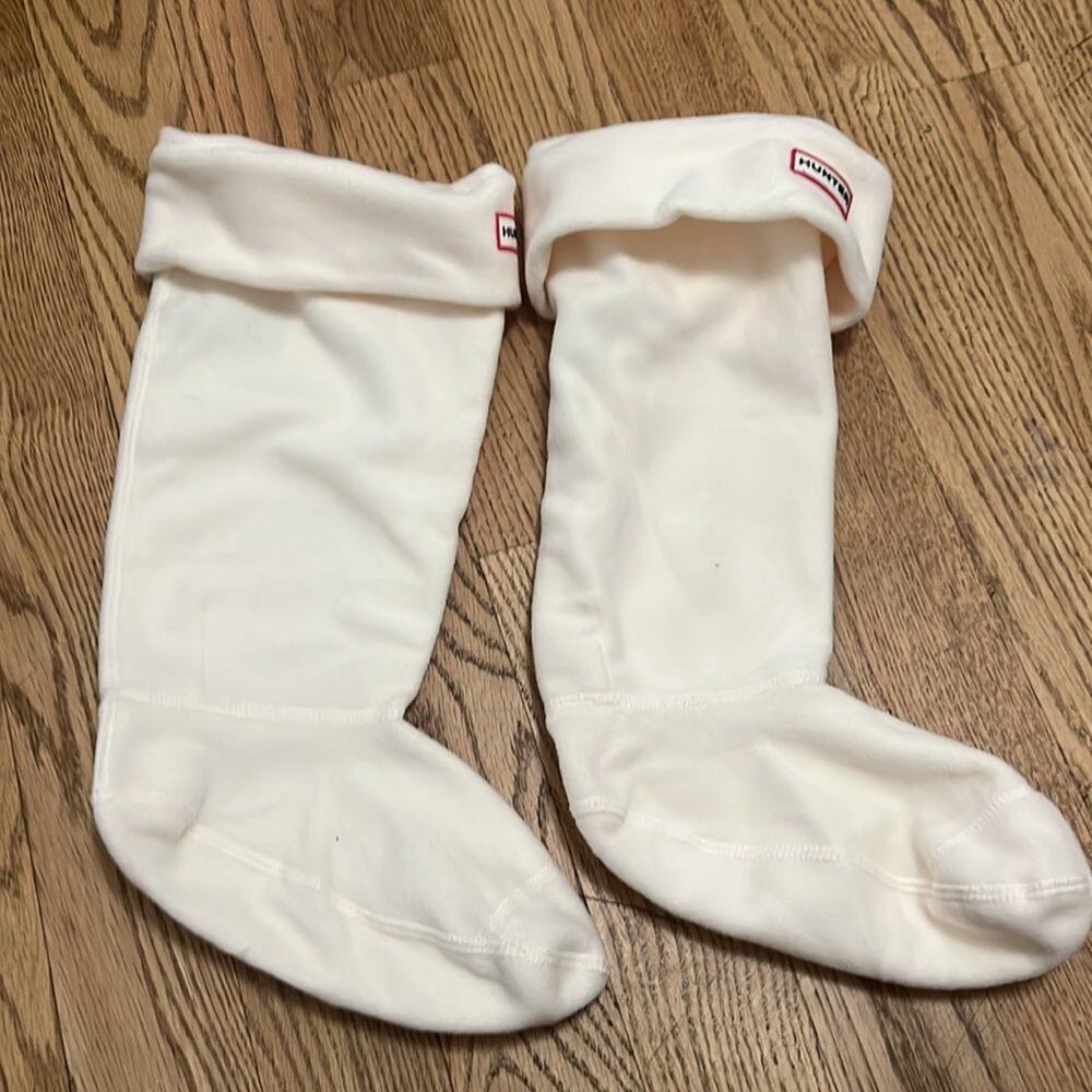 NWT HUNTER BOOTS SOCKS WHITE‎ XL